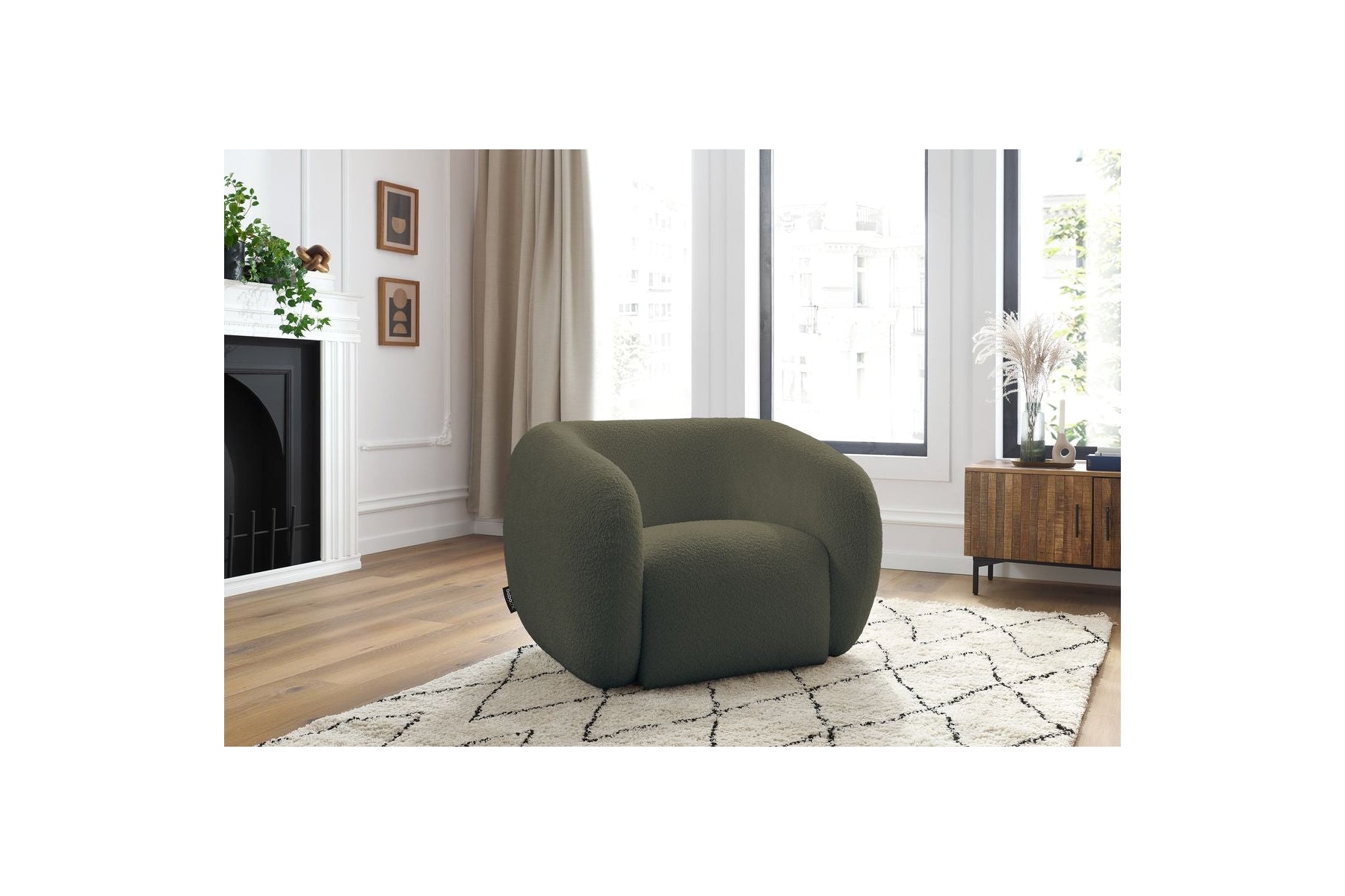 Celine - Fauteuil - Tissu Bouclette