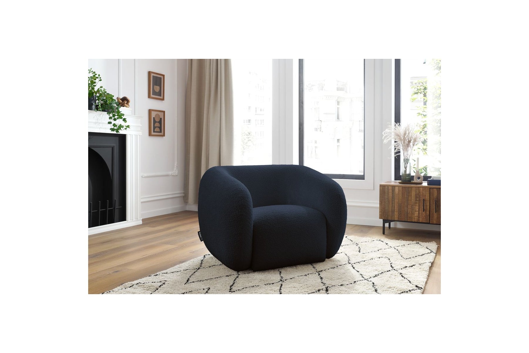 Celine - Fauteuil - Tissu Bouclette