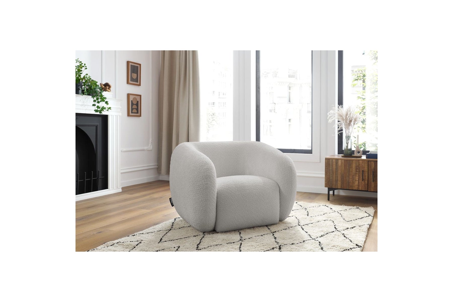 Celine - Fauteuil - Tissu Bouclette