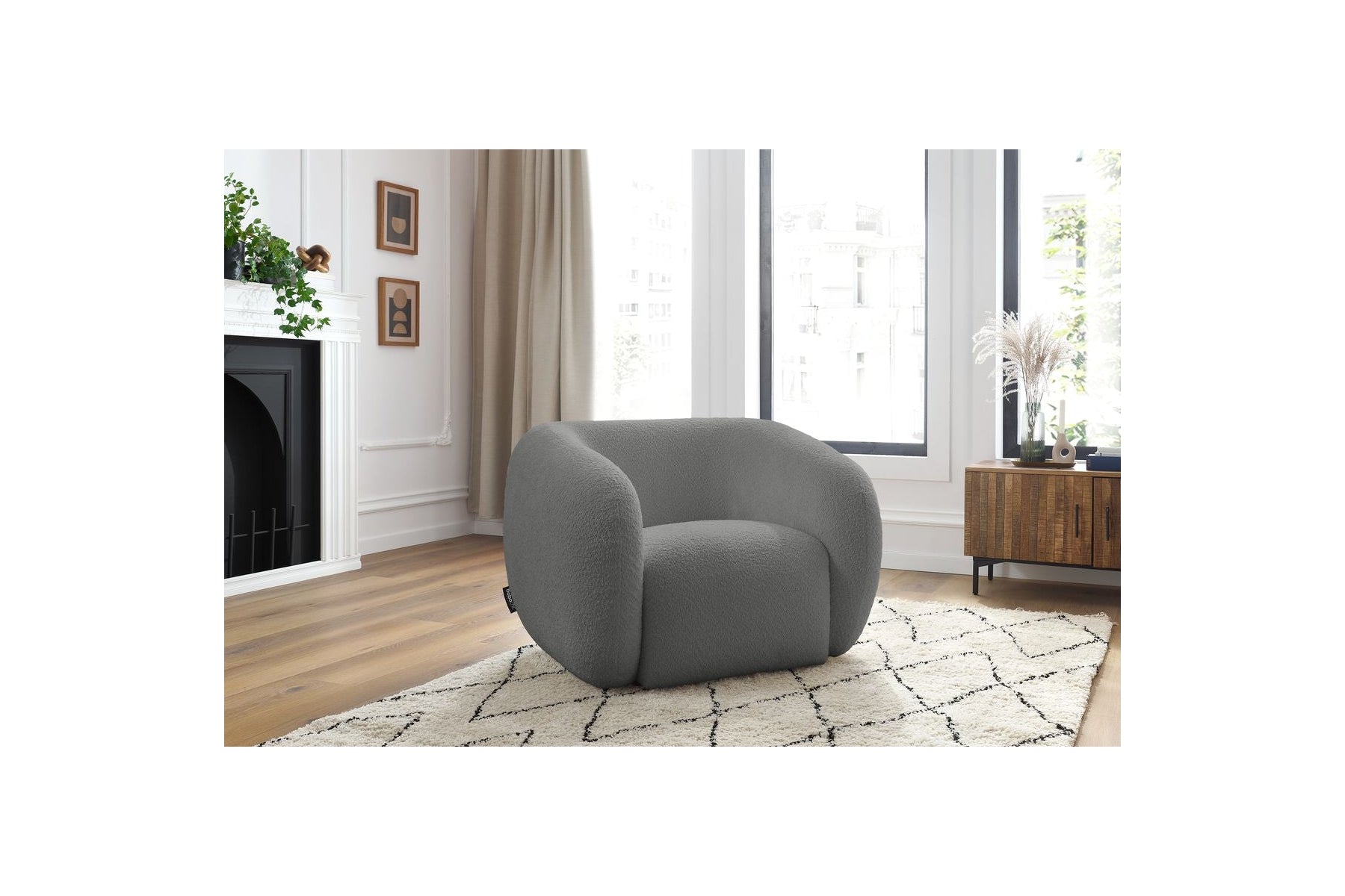 Celine - Fauteuil - Tissu Bouclette