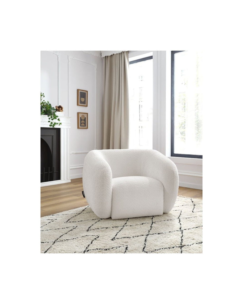 Celine - Fauteuil - Tissu Bouclette