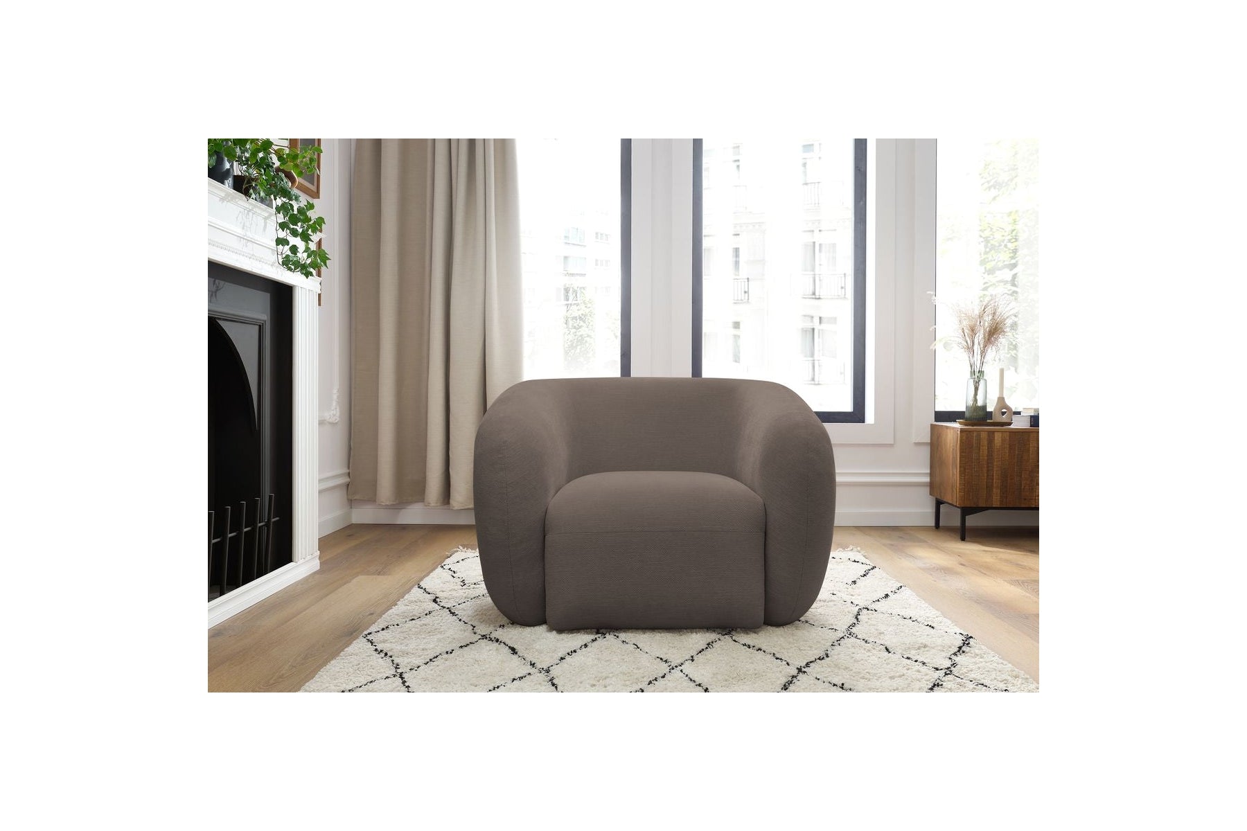 Celine - Fauteuil - Tissu Lisse