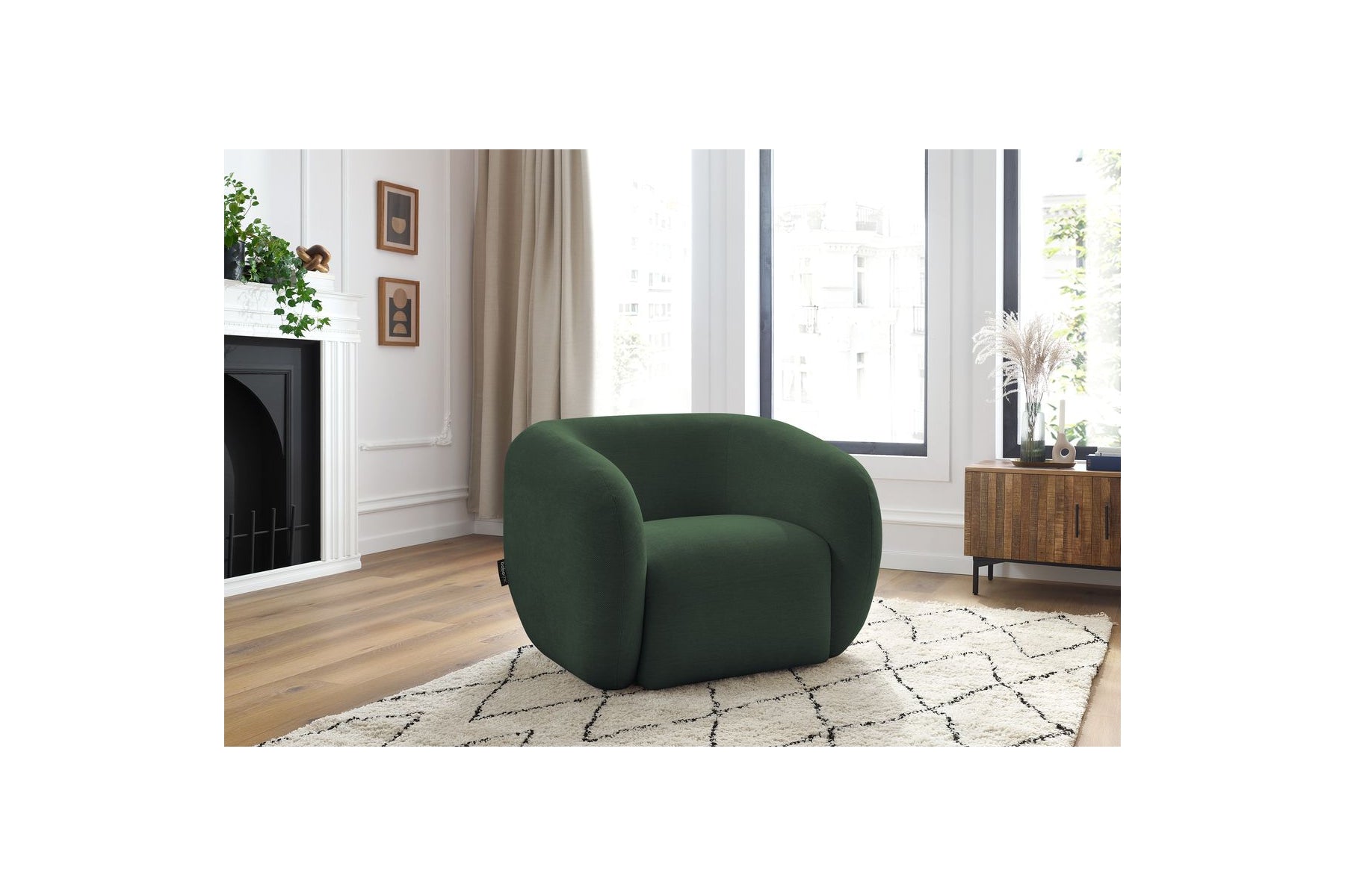 Celine - Fauteuil - Tissu Lisse