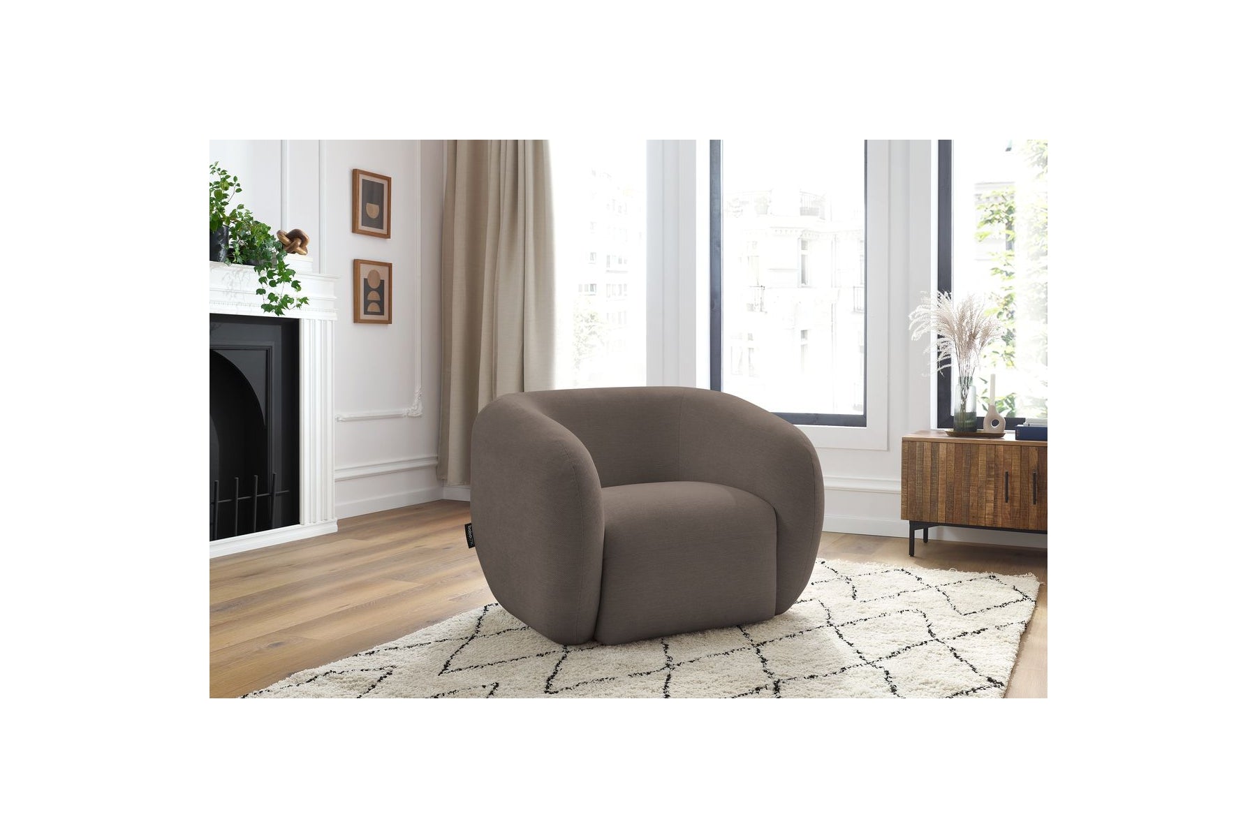 Celine - Fauteuil - Tissu Lisse