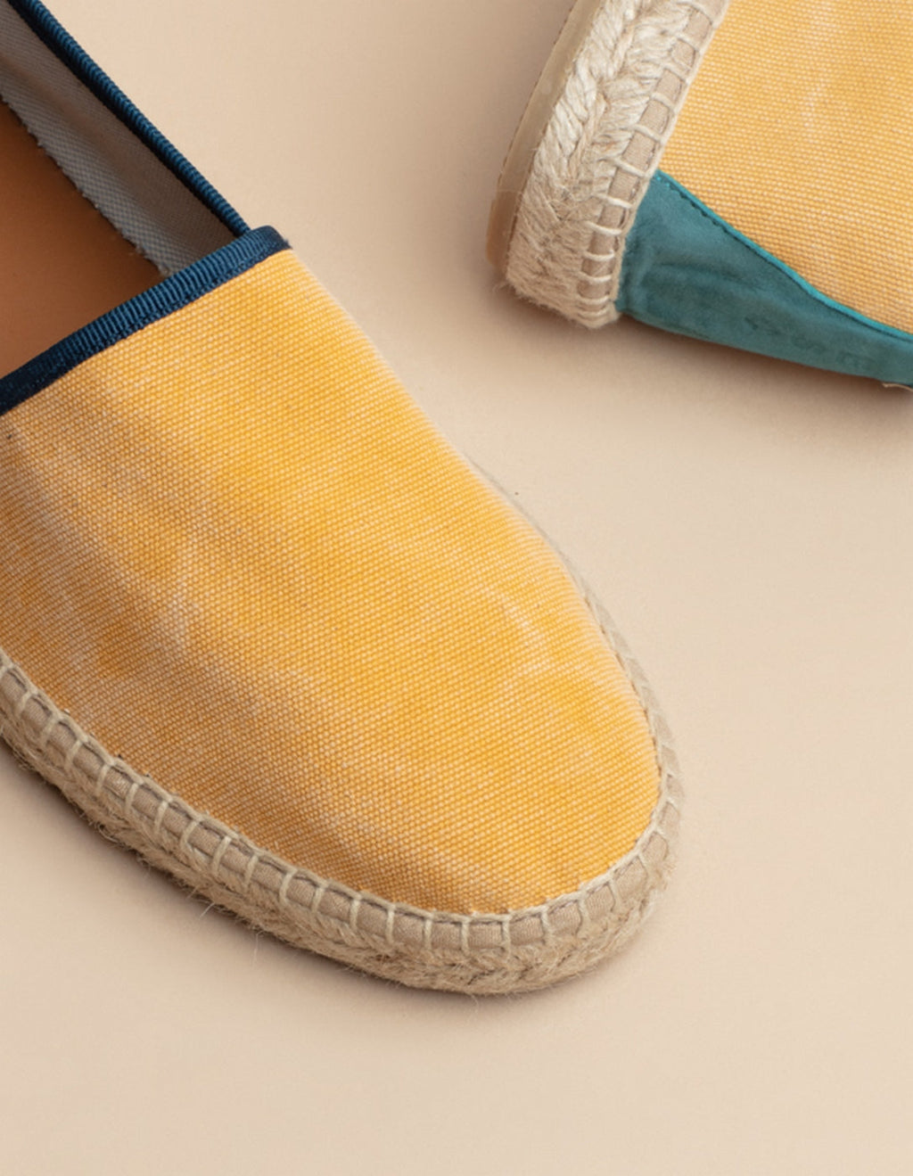 Espadrilles Plate Biscarrosse - Toile Moutarde - Homme
