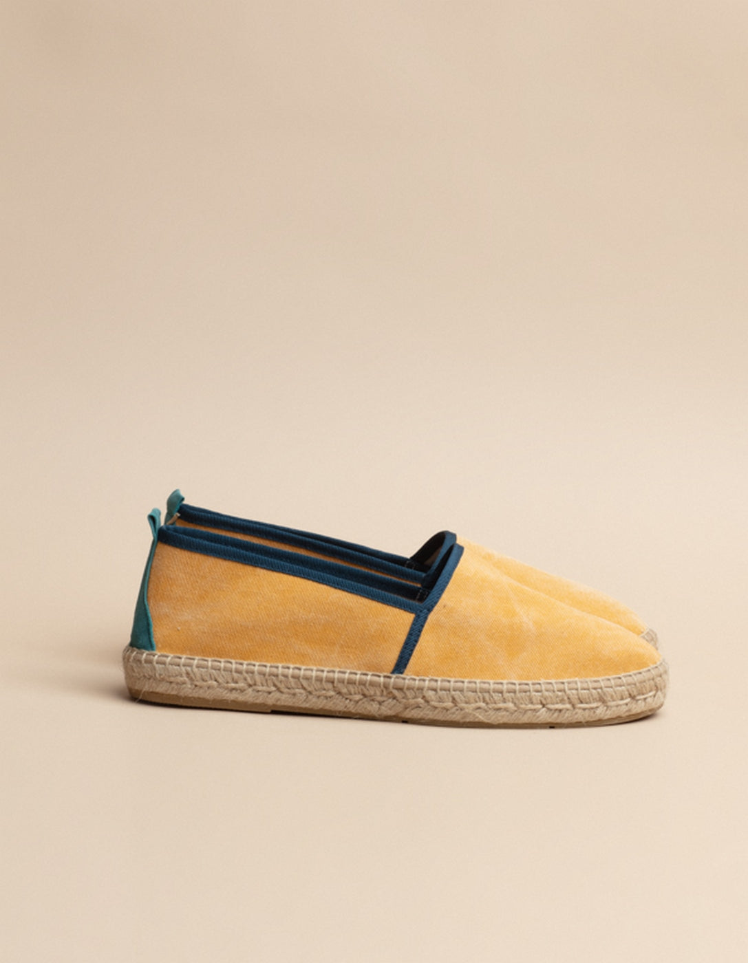 Espadrilles Plate Biscarrosse - Toile Moutarde - Homme