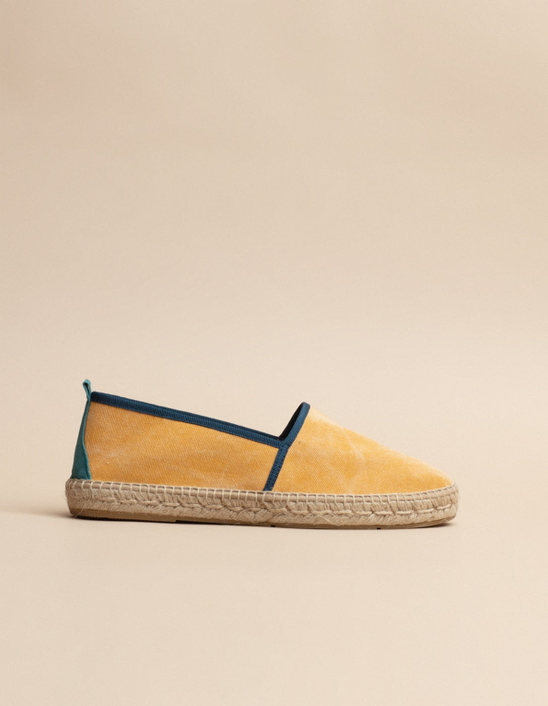 Espadrilles Plate Biscarrosse - Toile Moutarde - Homme