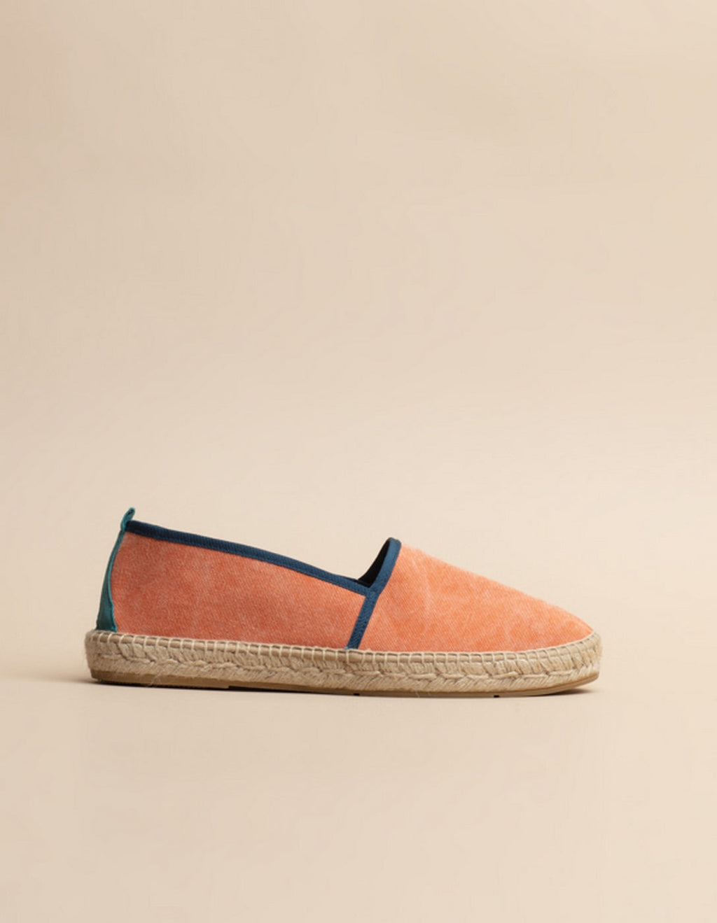 Espadrilles Plate Biscarrosse - Toile Orange - Homme