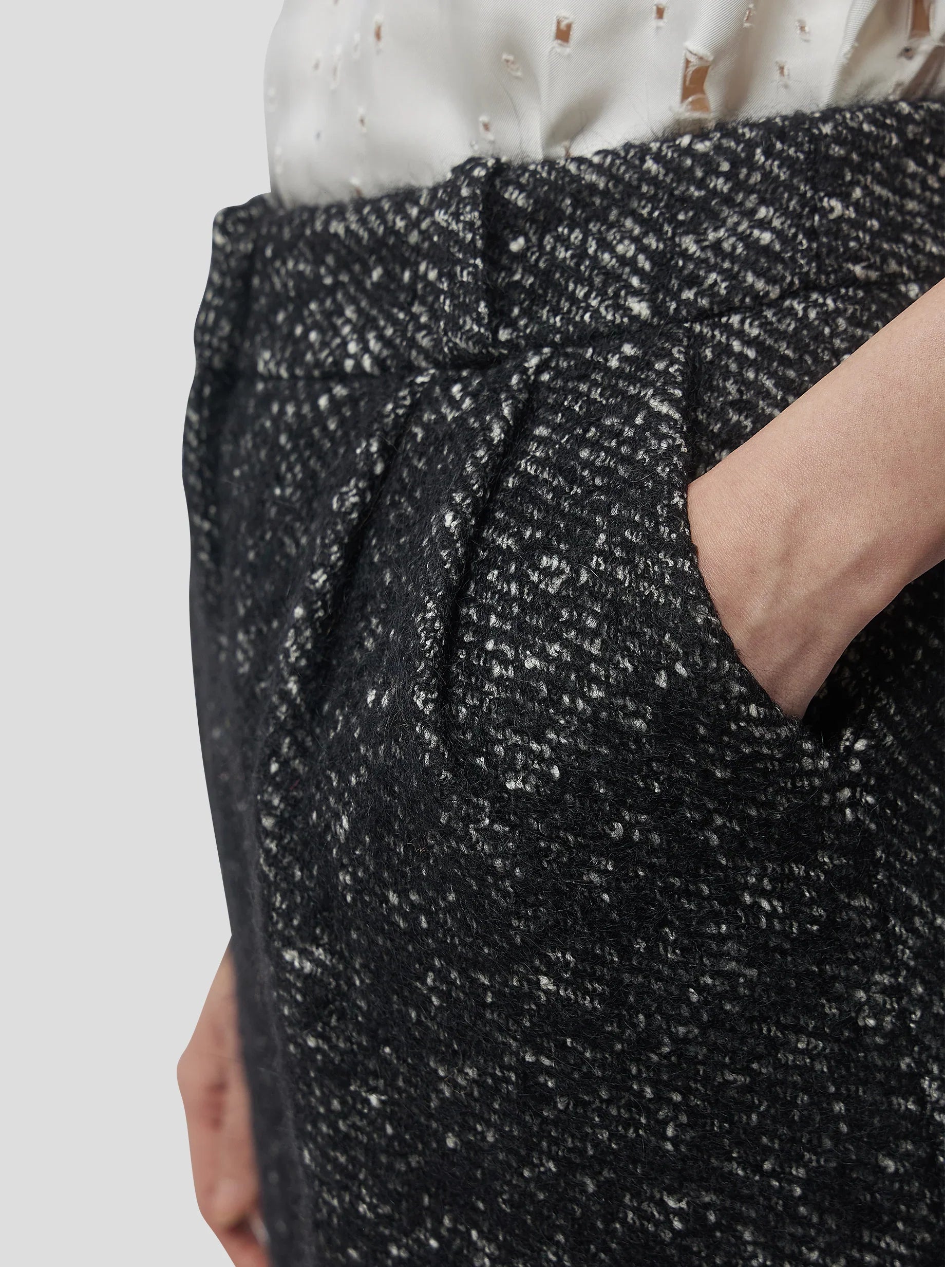 Pantalon Moor In Dark Wool, Grandfather Style