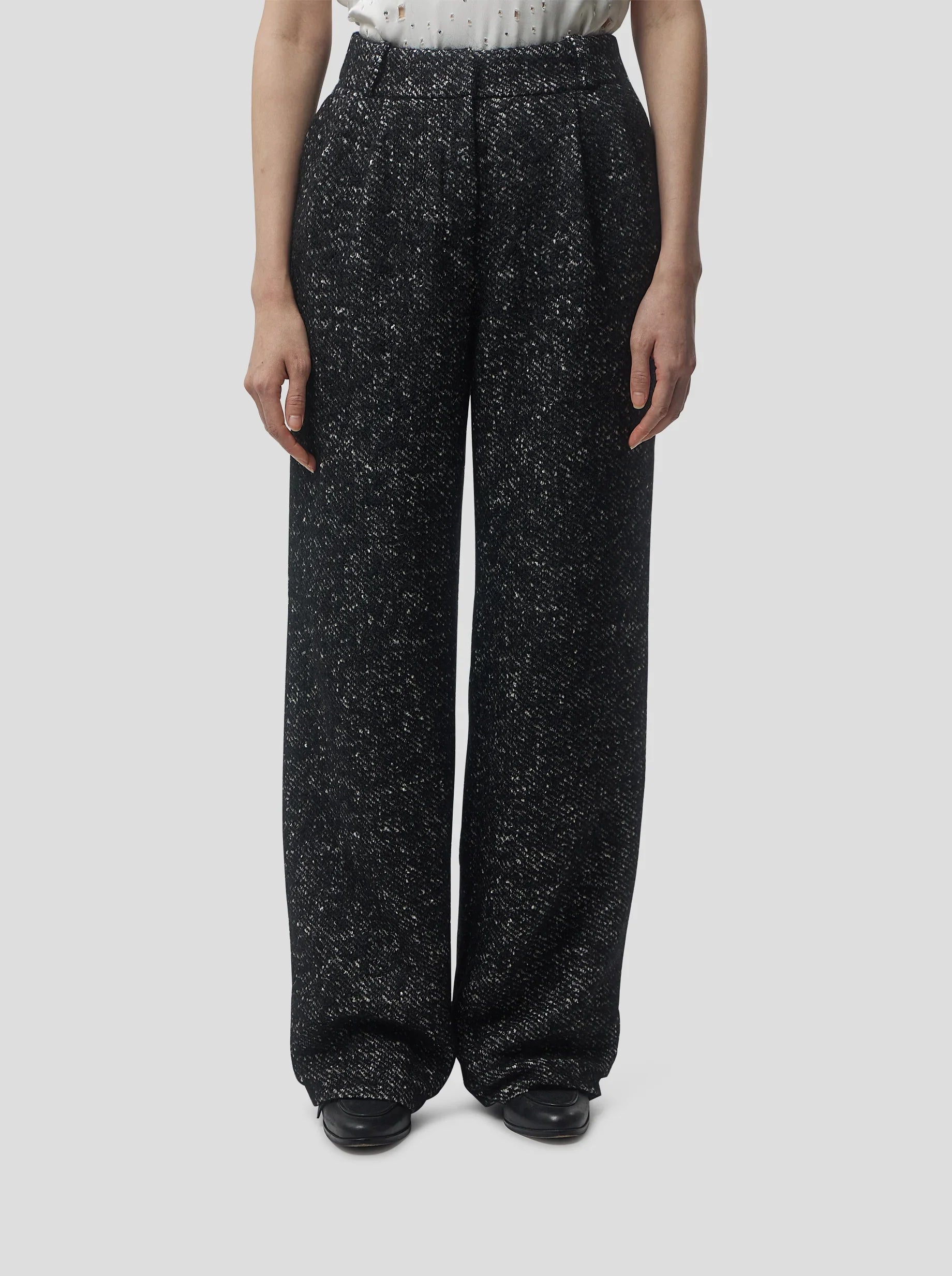 Pantalon Moor In Dark Wool, Grandfather Style