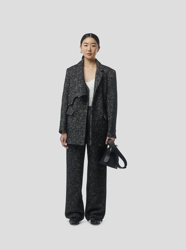 Pantalon Moor In Dark Wool, Grandfather Style