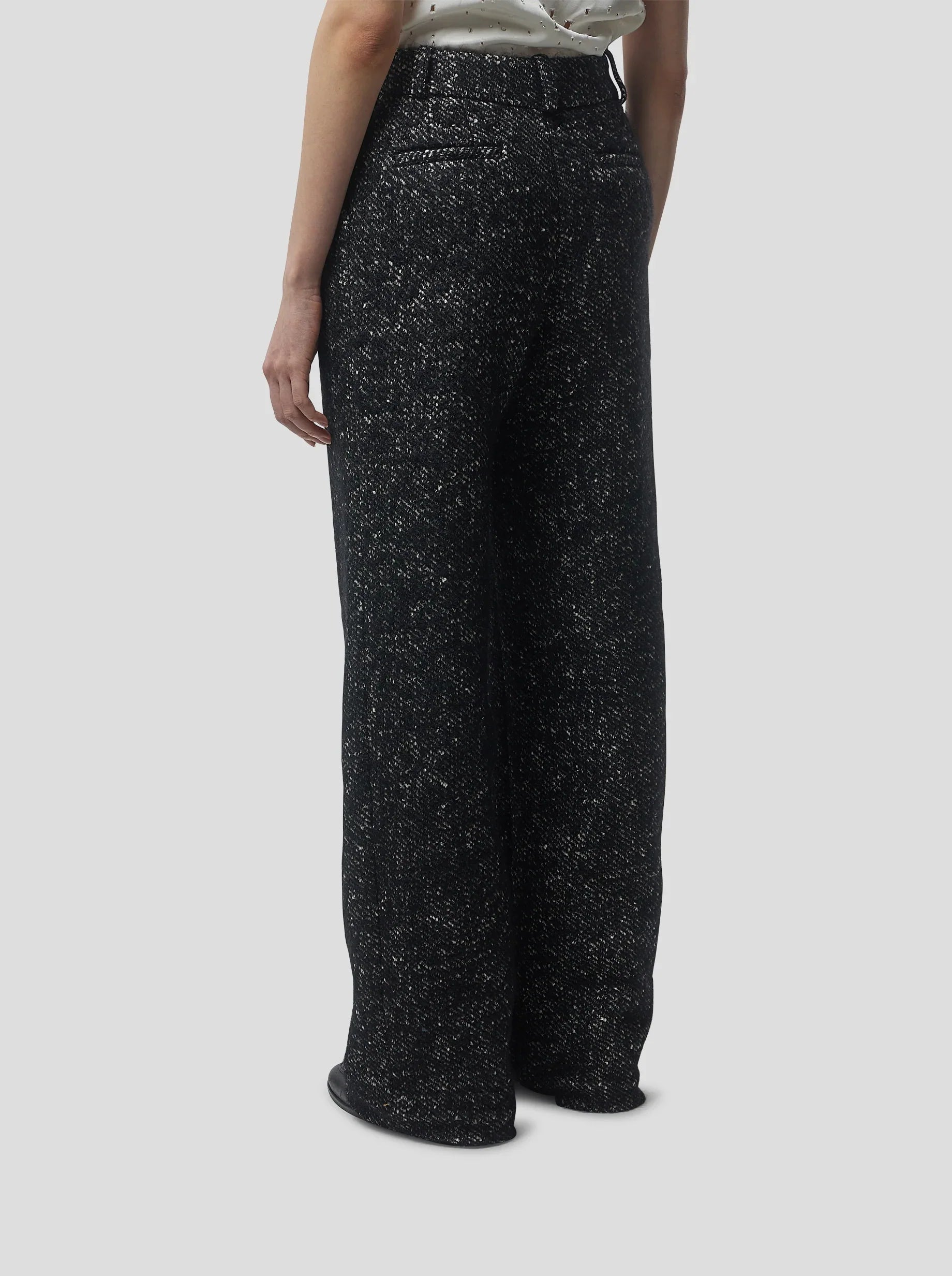 Pantalon Moor In Dark Wool, Grandfather Style