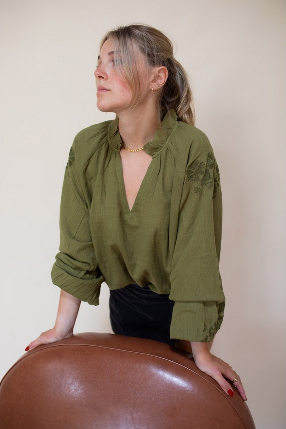Blouse Vyshyvanka - Kaki