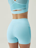 Short Raw - Bleu Ciel - Femme