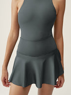 Jupe Barre - Gris Vert - Femme