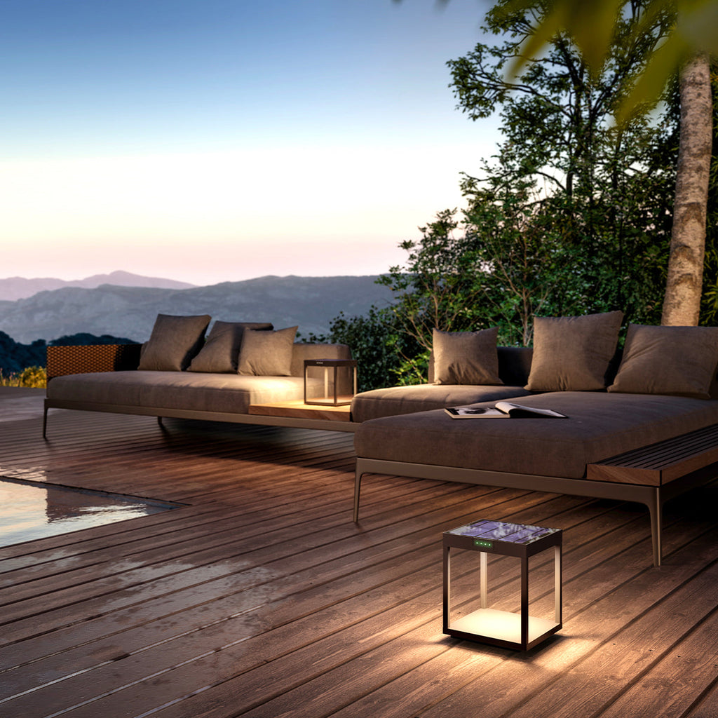 Radia - Borne & Potelet Solaire - Aluminium - Noir