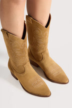 Bottines Jandra - Camel Bordado