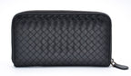 Portefeuille Bottega Veneta Long En Cuir Noir Intrecciato