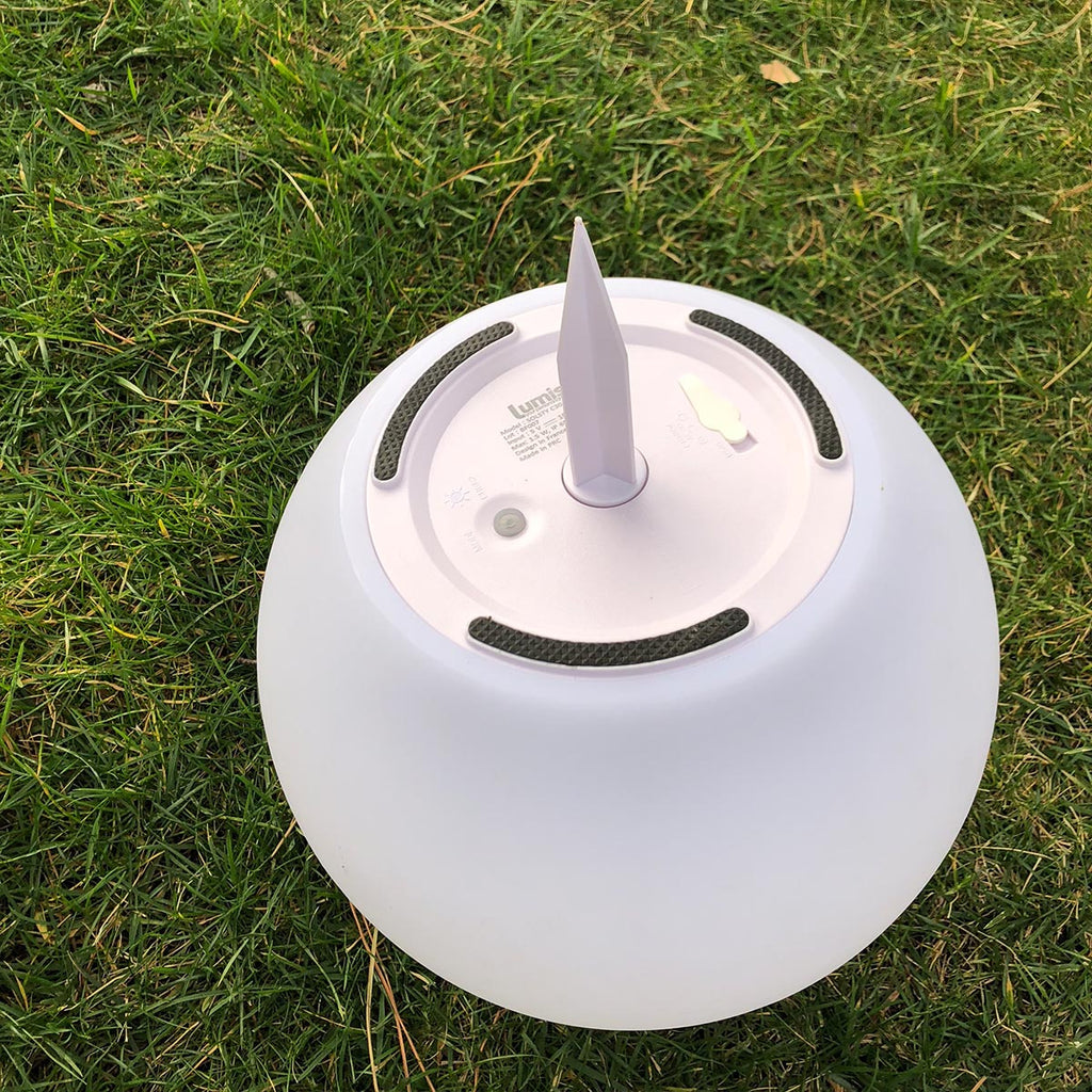 Boule lumineuse solaire flottante à piquer ou à poser LED blanc/multicolore SOLSTY ∅30cm - REDDECO.com