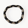 Bracelet Népalais #11 - Noir, Or Et Argent