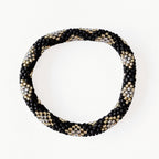 Bracelet Népalais #11 - Noir, Or Et Argent