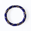 Bracelet Népalais #14 - Bleu Nuit Et Or