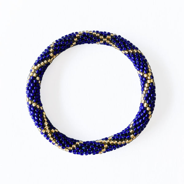 Bracelet Népalais #14 - Bleu Nuit Et Or