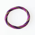 Bracelet Népalais #17 - Violet Et Doré