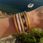 Bracelet Népalais #3 - Noir Et Doré