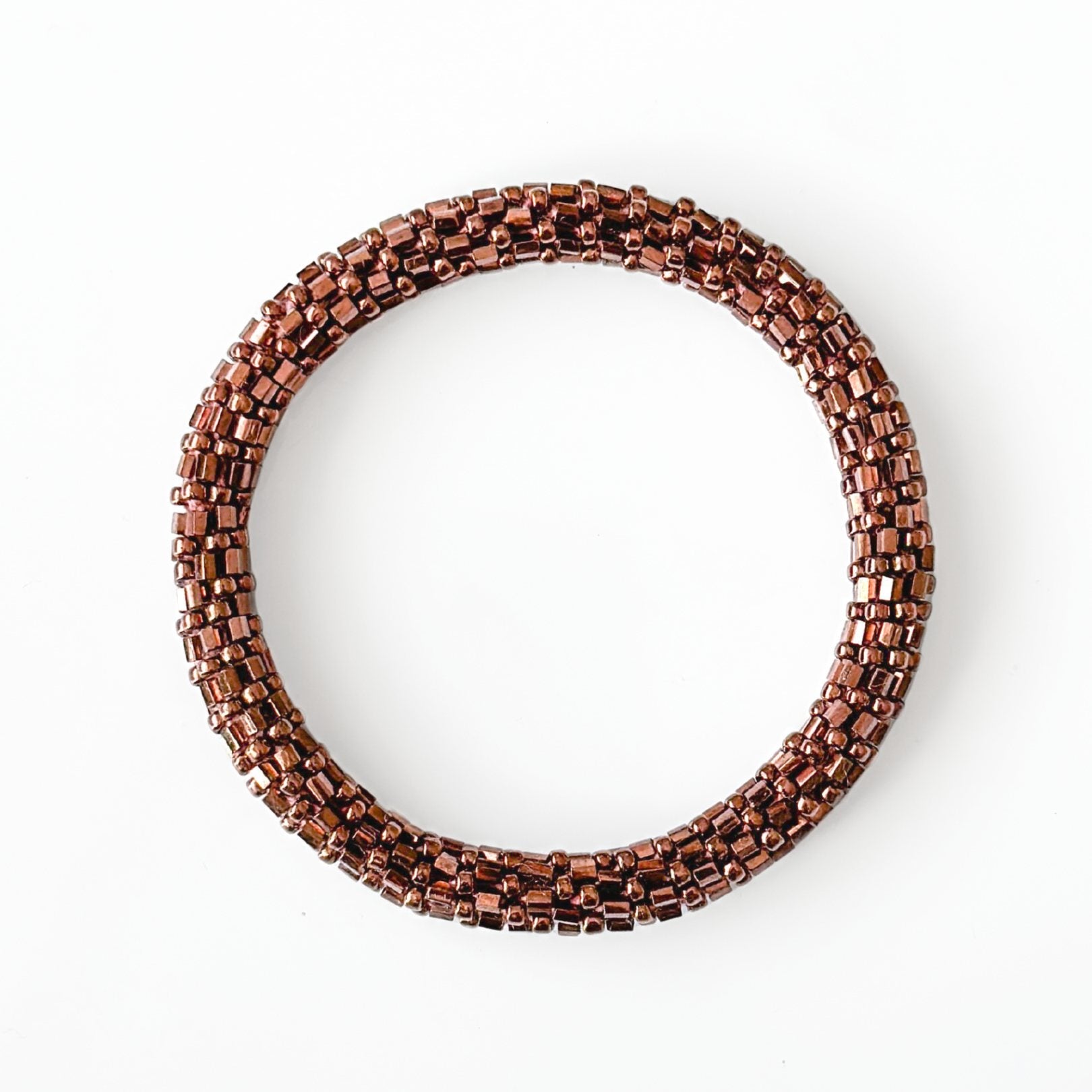 Bracelet Népalais #41 - Marron Glacé