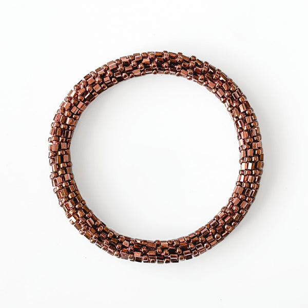 Bracelet Népalais #41 - Marron Glacé
