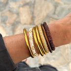 Bracelet Népalais #41 - Marron Glacé