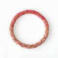 Bracelet Népalais #44 - Rose Corail Et Doré