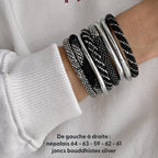 Bracelet Népalais #64 - Silver
