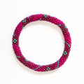 Bracelet Népalais #83 - Rose Et Vert