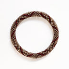 Bracelet Népalais #92 - Marron Et Doré