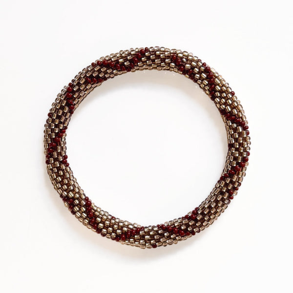 Bracelet Népalais #92 - Marron Et Doré
