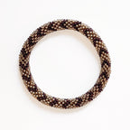 Bracelet Népalais #93 - Marron Et Doré
