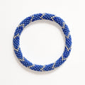 Bracelet Népalais #98 - Bleu Et Blanc