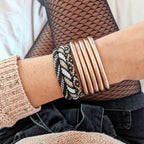 Bracelet Népalais #9 - Noir Et Argent