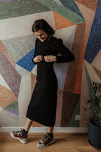 Ava – La Longue Robe Noire D’Allaitement