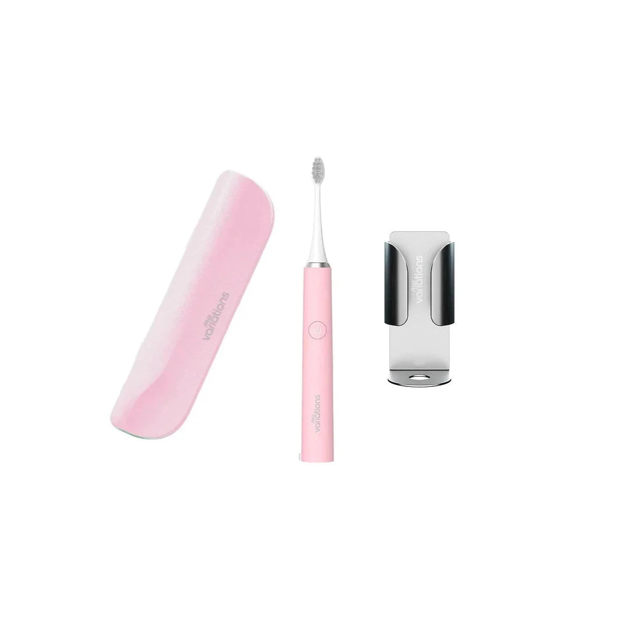 Brosse Rose + Étui + Support