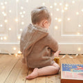 Burnous Anatole Tricot Beige Chiné 100% Laine - Bébé
