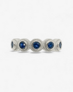 Bague Lágrima Azul Plata