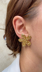Boucles D'Oreilles Textured Flower