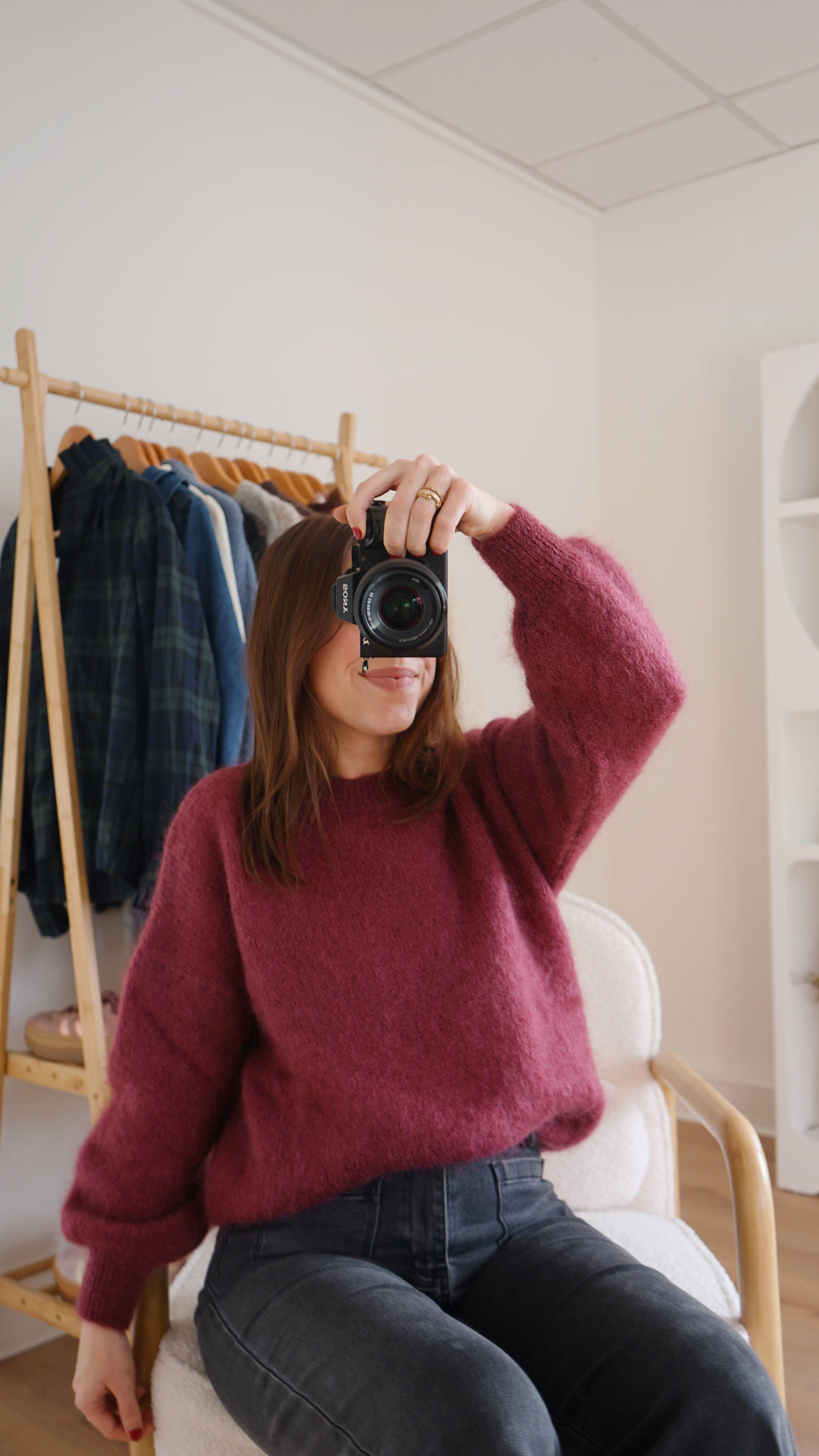 Maille En Mohair Et Laine Gaia Bordeaux