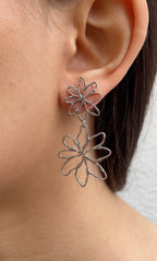 Boucles D'Oreilles Double Dainty Flower