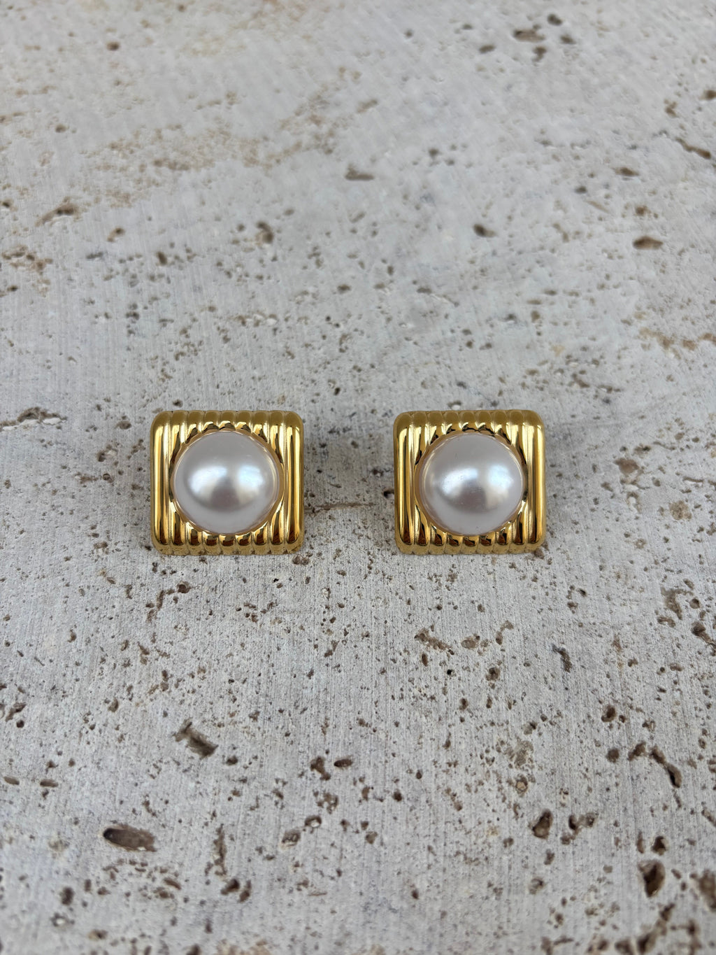 Boucles D'Oreilles Squared Pearl