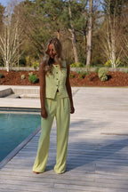 Pantalon Droit Maya - Jaune