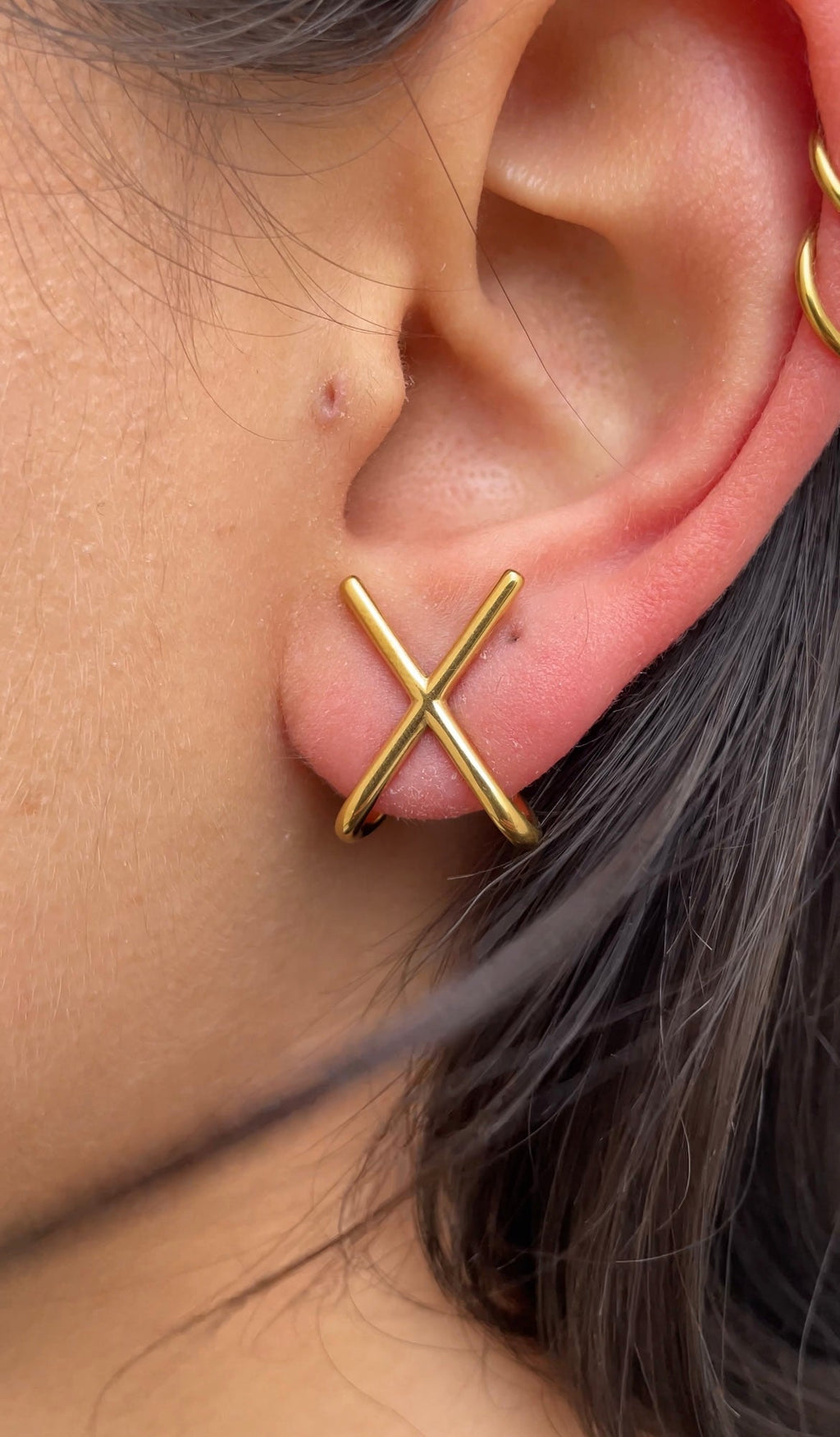 Boucles D'Oreilles Cross